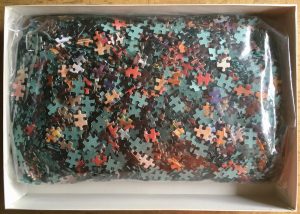 Image of the puzzle 5000, F.X. Schmid, Lucky Marbles, Susan Brabeau, Sealed Bag, Picture of the bag