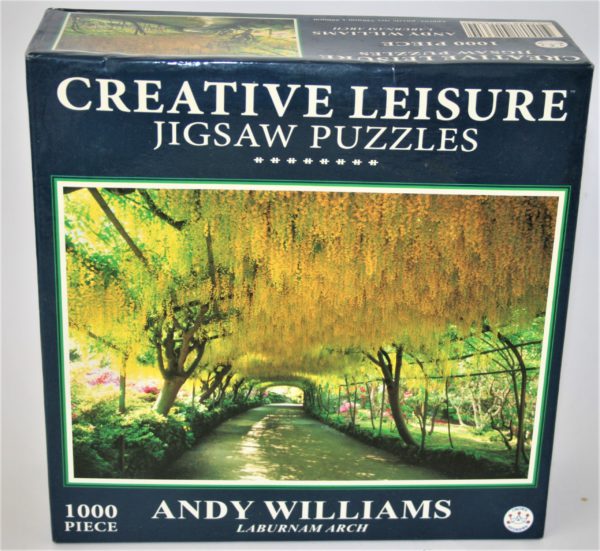 Image of the puzzle 1000, Crown & Andrews, Laburnum Arch, by Andy Williams, Factory Sealed, Picture of the box