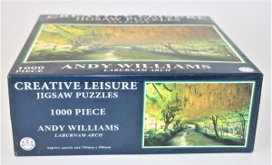Image of the puzzle 1000, Crown & Andrews, Laburnum Arch, by Andy Williams, Factory Sealed, Picture of the size