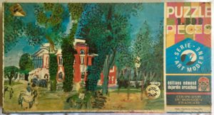 Image of the puzzle 1500, Dujardin, The Paddock at Deauville, by Raoul Dufy,