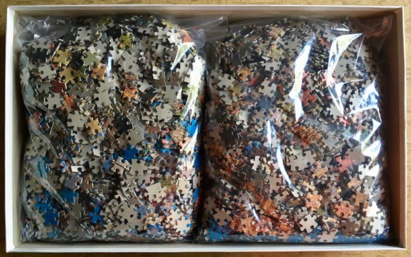 Image of the puzzle 6000, Clementoni, Blue Ridge Mountains, USA, Complete, Picture of the bags