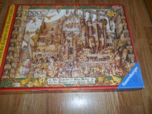 Image of the puzzle 1000, Ravensburger, King Arthur and the Knights of the Round Table, by Albert Lorenz, Complete, Picture of the box