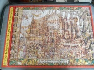 Image of the puzzle 1000, Ravensburger, King Arthur and the Knights of the Round Table, by Albert Lorenz, Complete, Picture of the puzzle assembled