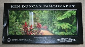 Image of the puzzle 750, Crown & Andrews, Millaa Millaa Falls, by Ken Duncan, Complete, Picture of the box