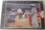 Image of the puzzle 1500, Educa, The Beach, Charles Hoffbauer, Factory Sealed, Picture of the box