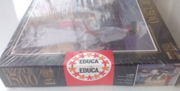 Image of the puzzle 1500, Educa, The Beach, Charles Hoffbauer, Factory Sealed, Detail of the box