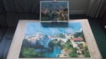 Image of the puzzle 1000, Waddingtons, Mostar, Yugoslavia, Complete, Picture of the box and the puzzle assembled