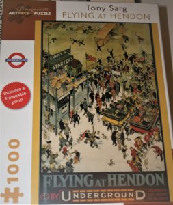 Image of the puzzle 1000, Pomegranate, Flying at Hendon, by Tony Sarg, Factory Sealed, Picture of the front