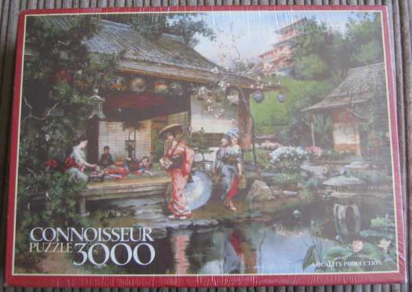 Image of the puzzle 3000, Arrow, Japanese Tea House, by Harry Humphrey Moore, Factory Sealed, Picture of the box