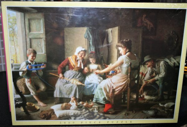 Image of the puzzle 2000, JR, A Happy Family, Factory Sealed, Listed by Cathy