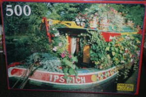 Image of the puzzle 500, Fame, Houseboat on River Thames, Factory Sealed, Picture of the box