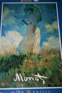 Image of the puzzle 1000, King, Woman with Umbrella, Claude Monet, Factory Sealed, Listed by Cathy