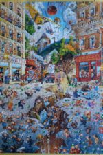 Image of the puzzle 1000, Heye, Wanted! Where is Jail Katie?, by Jean-Jacques Loup, Complete, Detail of the puzzle