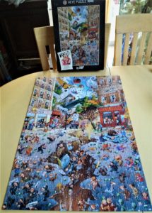 Image of the puzzle 1000, Heye, Wanted! Where is Jail Katie?, by Jean-Jacques Loup, Complete, Picture of the puzzle assembled