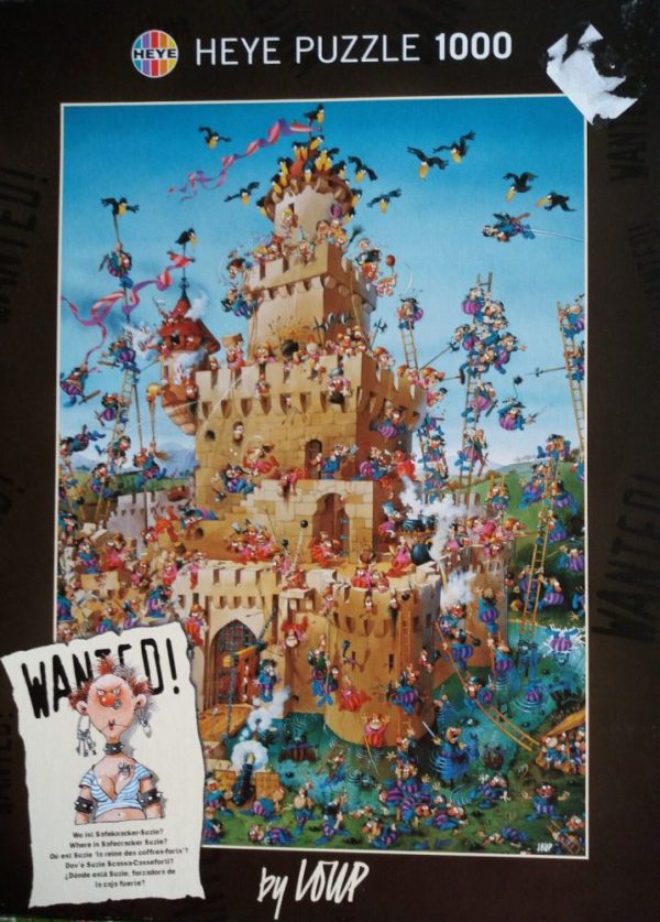 Image of the puzzle 1000, Heye, Wanted! Where is Safecracker Suzie?, by Jean-Jacques Loup, Complete, Picture of the box