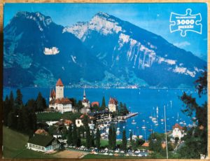 Image of the puzzle 3000, Waddingtons, Spiez, Switzerland, Sealed Bag, Picture of the box