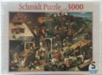 Image of the puzzle 3000, Schmidt, Dutch Sayings, by Pieter Brueghel the Elder, Factory Sealed, Picture of the box