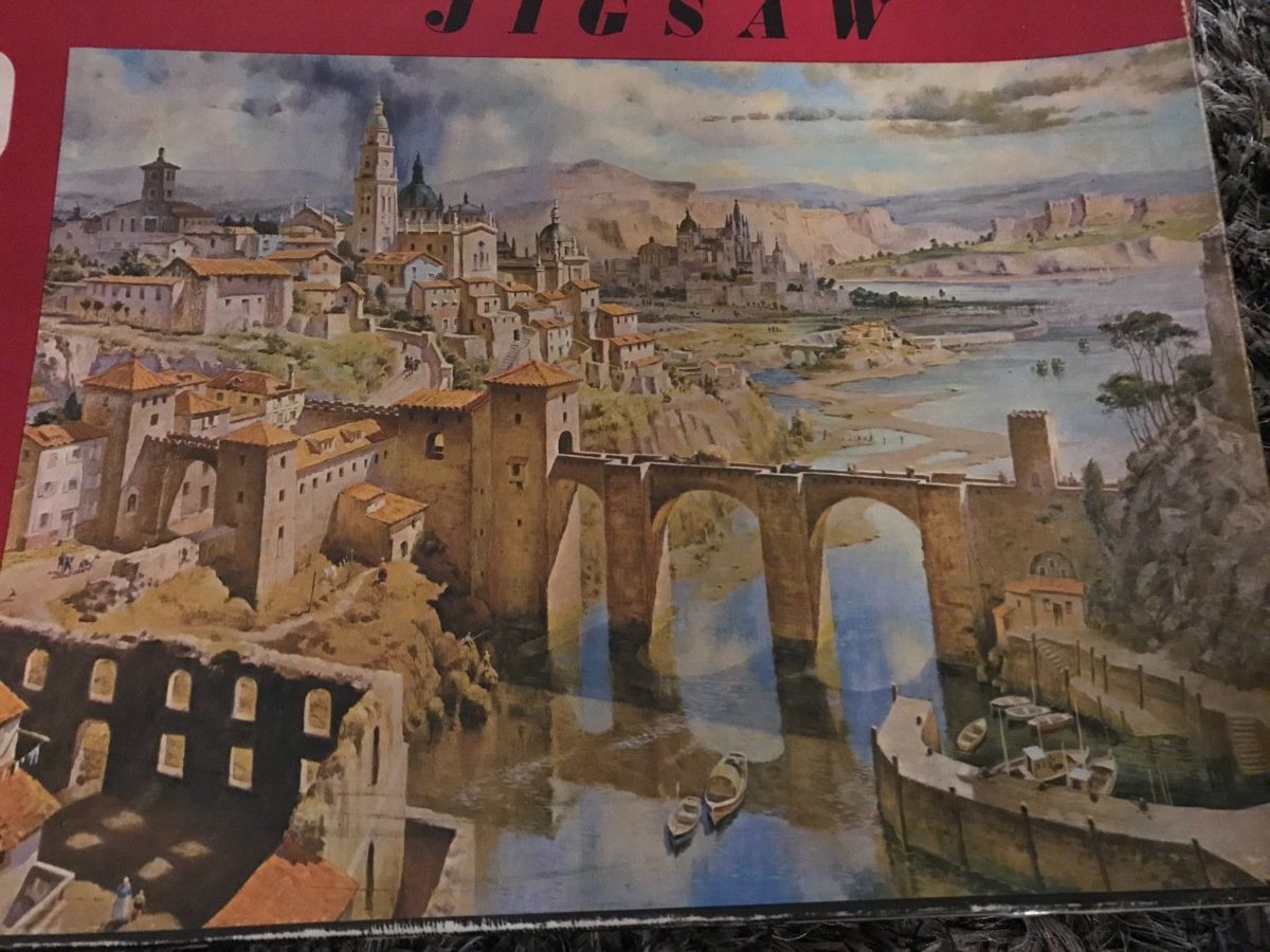 Image of the puzzle 2000, Tower Press, Old Sunny Spain, Complete, Picture of the box