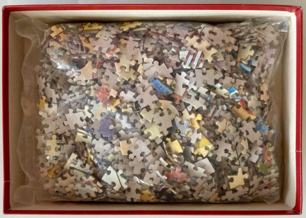 Image of the puzzle 1000, Ricordi, Yellow Red Blue, Wassily Kandinsky, Sealed Bag, Picture of the bag