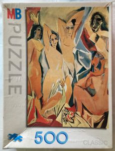 Image of the puzzle 500, MB, The Young Ladies of Avignon, by Picasso, Picture of the box