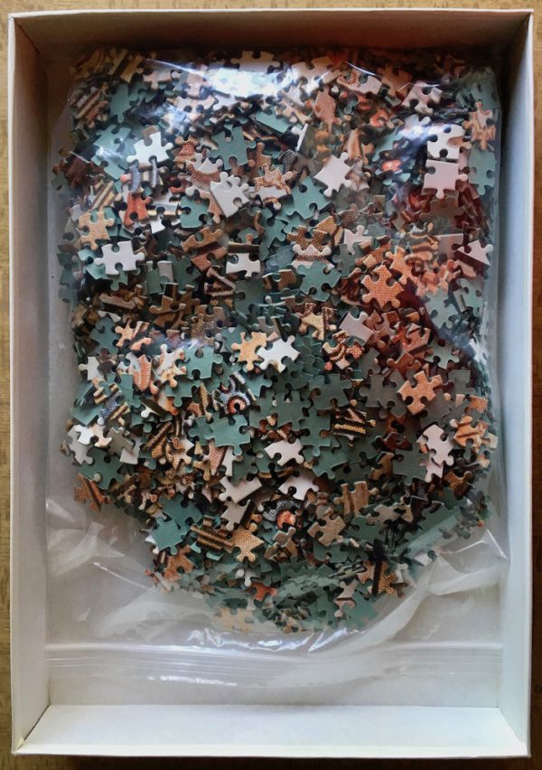 Image of the puzzle 2000, International Team, Liberty Puzzle, by Alphonse Mucha, Picture of the bag