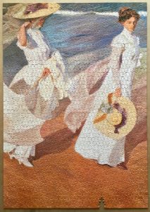 Image of the puzzle 1500, Educa, Walk on the Beach, Picture of the puzzle assembled