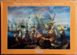 Image of the puzzle 1000, Puzzelman, Battle of Gibraltar, by Cornelis Claesz Van Wieringen, Picture of the box