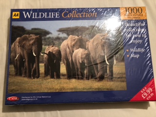 1000, AA, African Elephants, Factory Sealed, Listed by Nick Image of the puzzle 1000, AA, African Elephants, Factory Sealed,