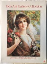 Image of the puzzle 2000, Bon, The Young Girl with the Kitty and the Poppies, by Émile Vernon, Sealed Bag, Picture of the box