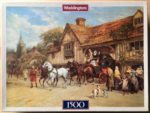 Image of the puzzle 1500, Waddingtons, The Departure of the Mail, by Heywood Hardy, Complete, Picture of the box