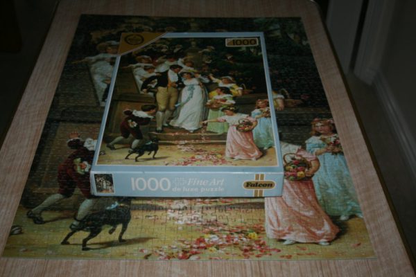 Image of the puzzle 1000, Falcon, The Wedding, Anonymous, Complete, Picture of the box and puzzle
