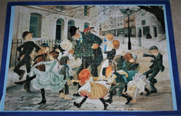 Image of the puzzle 1000, Waddingtons, Street Music, by Andrew Gregory Johnstone, Complete, Picture of the puzzle assembled