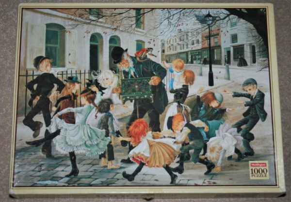 Image of the puzzle 1000, Waddingtons, Street Music, by Andrew Gregory Johnstone, Complete, Picture of the box