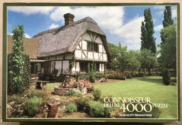 Image of the puzzle 4000, Arrow Connoisseur, Cottage and Garden, England, Sealed Bag, Picture of the box