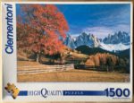 Image of the puzzle 1500, Clementoni, Valley of Funes, Italy, Picture of the box