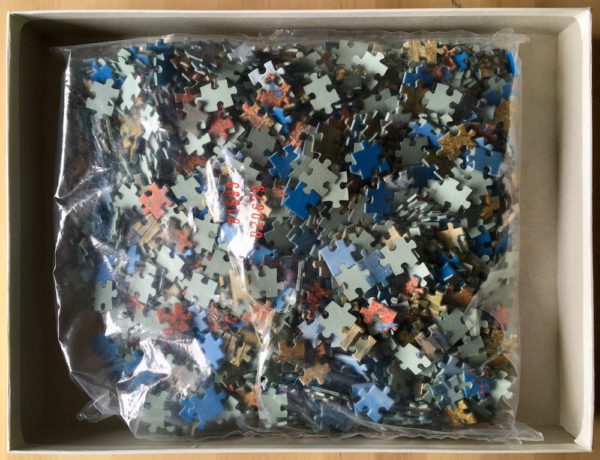 Image of the puzzle 1500, Clementoni, Valley of Funes, Italy, Picture of the bag