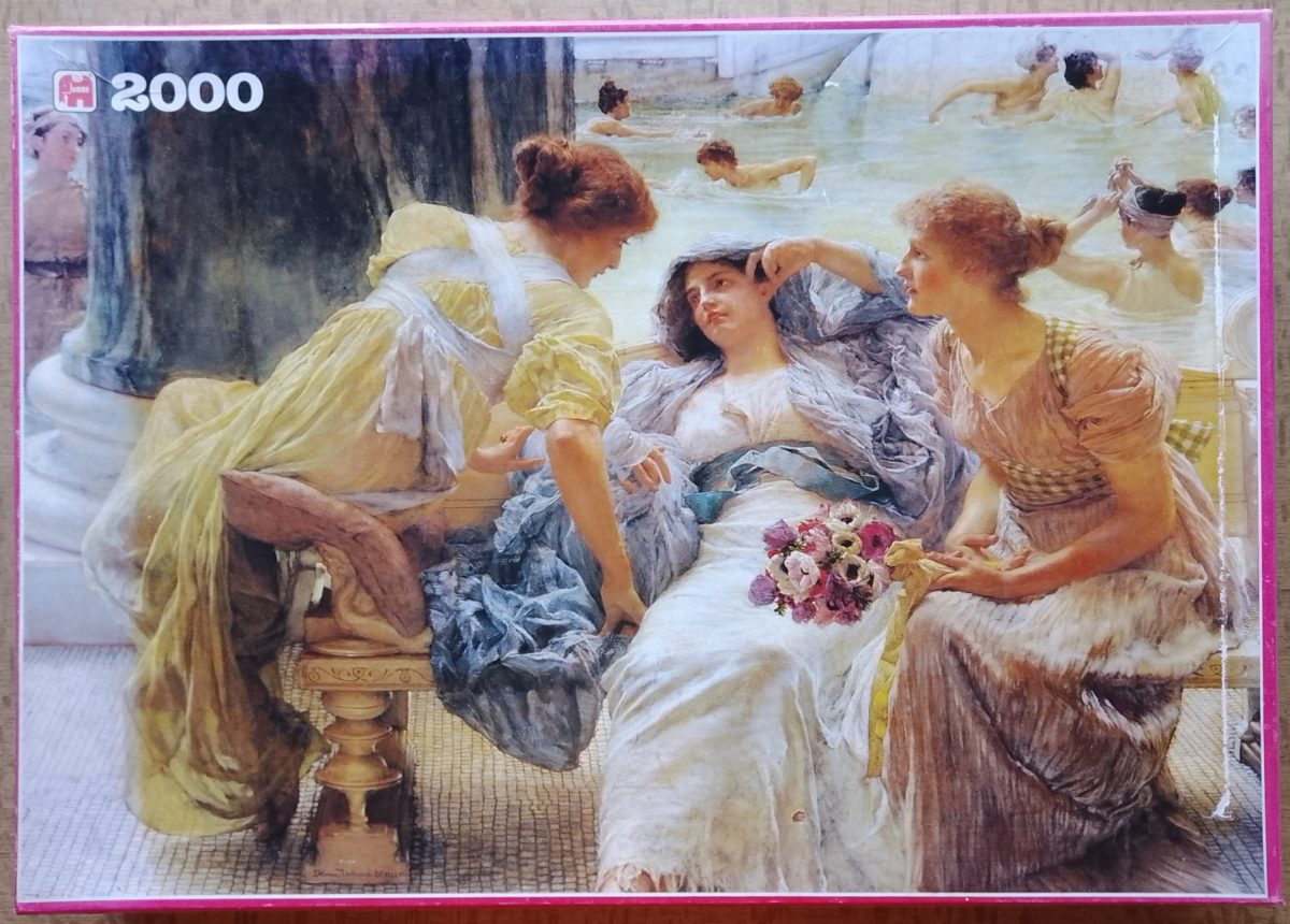 2000, Jumbo, The Baths of Caracalla, by Sir Lawrence Alma-Tadema, Complete, 2023-08-01 Image of the puzzle 2000, Jumbo, The Baths of Caracalla, by Sir Lawrence Alma-Tadema, Complete, Picture of the box