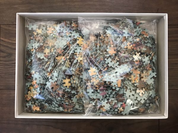 Image of the puzzle 2x1000, Falcon, The Christening & The Wedding, by Johann Hamza, Complete, Picture of the bag