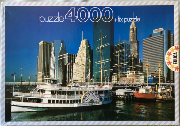 Image of the puzzle 4000, Educa, Boats in New York, Sealed Bag, Picture of the box