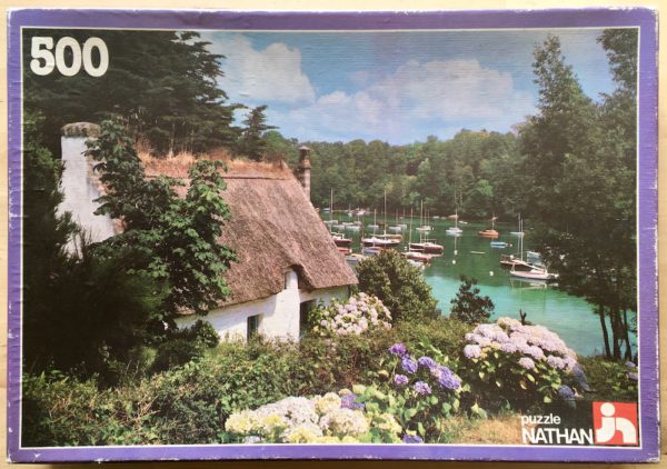 Image of the puzzle 5000, Nathan, Aven River Banks, Complete, Picture of the box