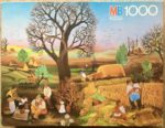 Image of the puzzle 1000, MB, Haymaking, by Andy Bernhaut, Complete, Picture of the box