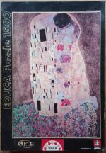 Image of the puzzle 1500, Educa, The Kiss, by Gustav Klimt, Incomplete, Picture of the box