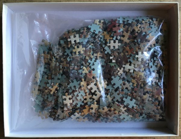 Image of the puzzle 1000, MB, Rembrandts Studio 1665, by Johan Herman Isings, Complete, Picture of the bag