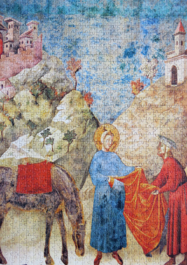 Image of the puzzle 1000, Clementoni, Saint Francis Giving His Mantle to a Poor Man, by Giotto, Picture of the puzzle complete
