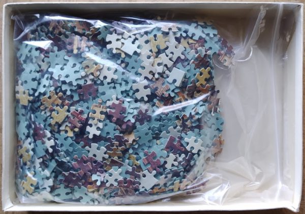 Image of the puzzle 1000, Jumbo, The Daily Market on the Groenmarkt with the St. Jacobskerk in the back, The Hague, by Joseph Bles., Complete, Picture of the bag