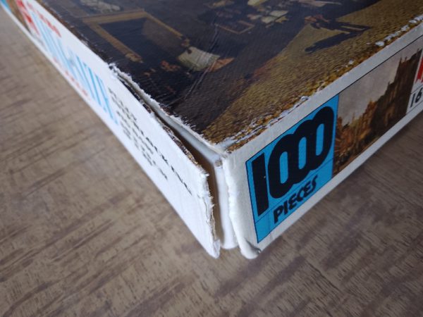 Image of the puzzle 1000, Jumbo, The Daily Market on the Groenmarkt with the St. Jacobskerk in the back, The Hague, by Joseph Bles., Complete, Picture of the corner