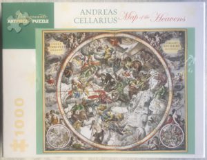 Image of the puzzle 1000, Pomegranate, Map of the Heavens, by Andreas Cellarius, Factory Sealed, Picture of the box