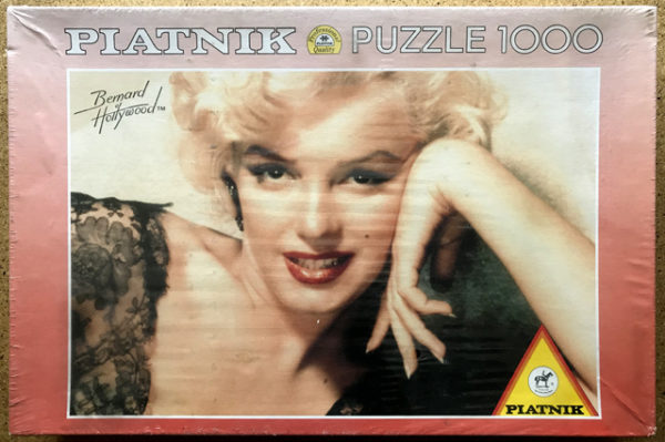 Image of the puzzle 1000, Piatnik, Marilyn Black Lace II Color, by Bruno Bernard, Factory Sealed