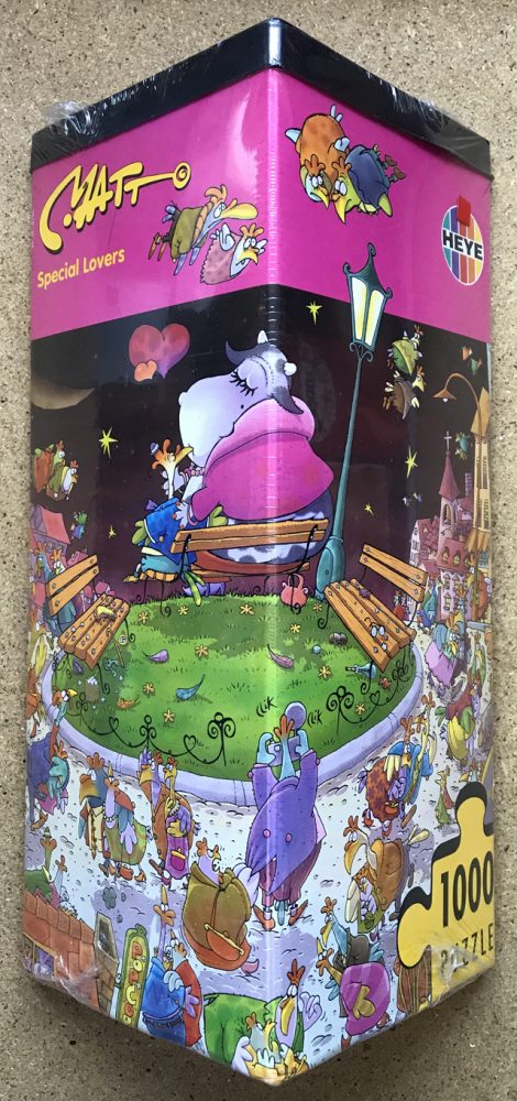 1000, Heye, Special Lovers, by Matt, Factory Sealed, Listed by Eldi Image of the puzzle 1000, Heye, Special Lovers, by Matt, Factory Sealed