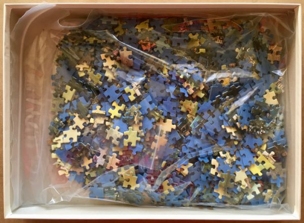 Image of the puzzle 1000, Ravensburger, Idyllic Park, by Wolfgang Scheit, Complete, Picture of the bag